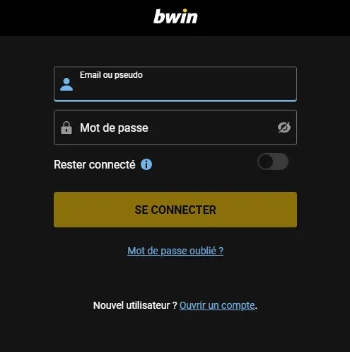 Accesso dei membri su Bwin